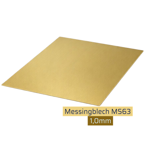 Messingblech 1,0 mm | MS63 | Zuschnitt nach Maß | Messing Shop | Stahlog