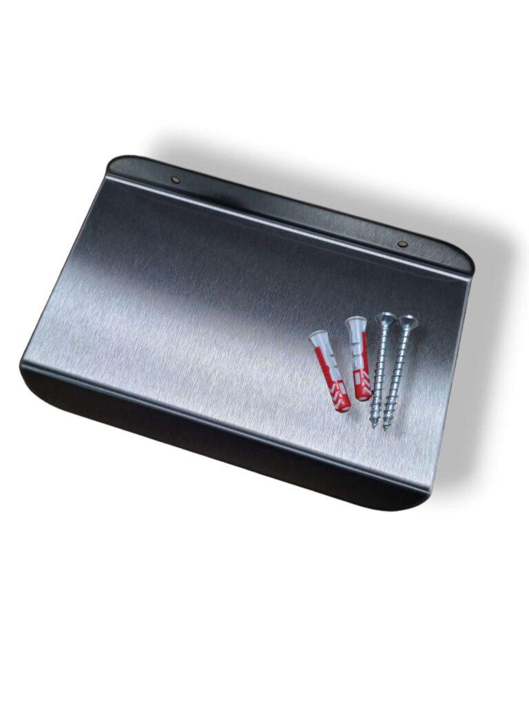 Edelstahl-Wetterschutz mit Pultdach & Abtropfkante | Schalter, Steckdosen, Sensoren & Technik