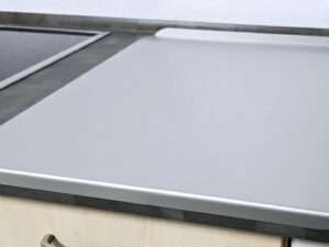 Gastro kuchen Scheidebrett Edelstahl mit Schutzkante