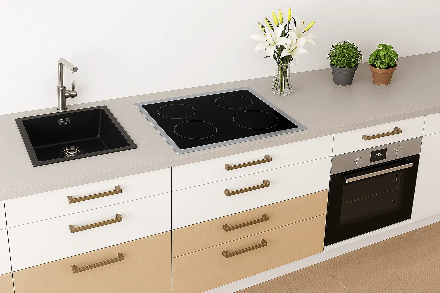 Ausgleichsrahmen für Kochfeld